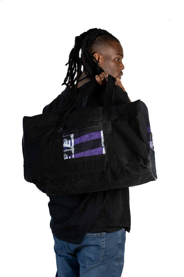 Sports bag black & purple